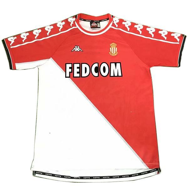 AS Monaco home retro vintage soccer jersey match men's first sportswear football shirt 1999-2000